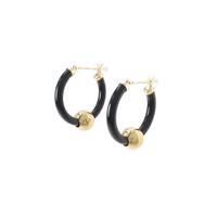 【新品】K18YG オニキスピアス