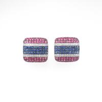 K18WG／K18BG カラーストーンピアス