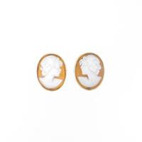 【新品】K18YG シェルカメオピアス