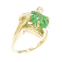 18KYG グリーンガーネットリング