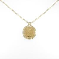 18KTYG／750YG（枠） コイン ネックレス