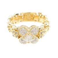 K18YG／K18WG フラワー ダイヤモンドリング