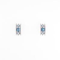 K18WG ブルートパーズピアス