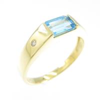 K18YG ブルートパーズリング