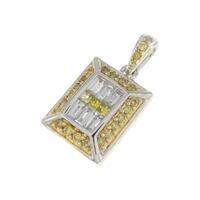 18KWG/K18YG ダイヤモンド ペンダント 0.40CT