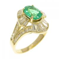 750YG エメラルド リング