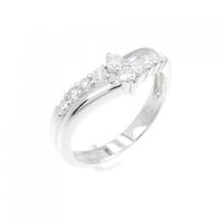 K14WG ダイヤモンド リング 0.30CT