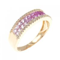 K18PG カラーストーン リング