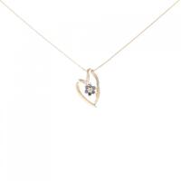 K18PG ハート ダイヤモンド ネックレス 0.05CT