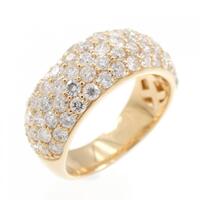 K18PG パヴェ ダイヤモンド リング 2.00CT