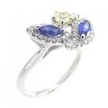 K18WG サファイヤ リング 0.33CT
