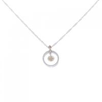 K18WG ダイヤモンド ネックレス 0.20CT