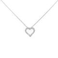 K18WG ハート ダイヤモンド ネックレス 0.15CT