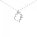 K18WG ハート ダイヤモンド ネックレス 0.30CT