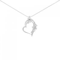K18WG ハート ダイヤモンド ネックレス 0.30CT