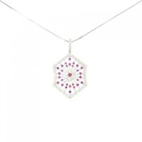 K18WG ルビー ネックレス 0.30CT