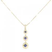 K18YG サファイヤ ネックレス 0.30CT