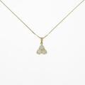 K18YG スリーストーン ダイヤモンド ネックレス 0.60CT