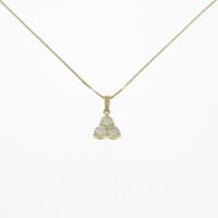 K18YG スリーストーン ダイヤモンド ネックレス 0.60CT