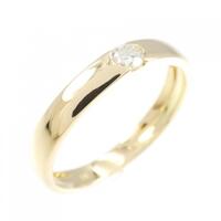 K18YG ソリティア ダイヤモンド リング 0.10CT
