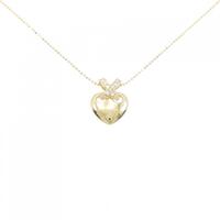 K18YG ハート ダイヤモンド ネックレス 0.10CT