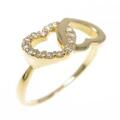 K18YG ハート ダイヤモンド リング 0.09CT