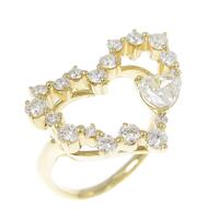 K18YG ハート ダイヤモンド リング 0.279CT