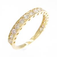 K18YG ハーフエタニティ ダイヤモンド リング 0.50CT