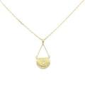 K18YG バッグ ダイヤモンド ネックレス 0.06CT