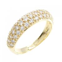 K18YG パヴェ ダイヤモンド リング 0.70CT