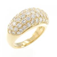 K18YG パヴェ ダイヤモンド リング 2.00CT