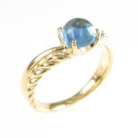 K18YG ブルートパーズ リング