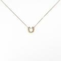 K18YG ホースシュー ダイヤモンド ネックレス 0.02CT
