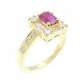 K18YG ルビー リング 0.43CT