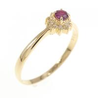 K18YG ルビー リング 0.94CT