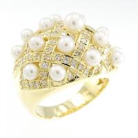 K18YG 淡水パール リング