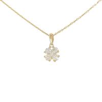 K18YG/750YG クローバー ダイヤモンド ネックレス 0.50CT