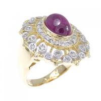 K18YG/K18WG ルビー リング 2.72CT