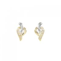 K18YG/PT ダイヤモンド ピアス 0.04CT