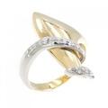 K18YG/PT ダイヤモンド リング 0.04CT