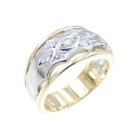 K18YG/PT ダイヤモンド リング 0.13CT