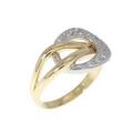 K18YG/PT ダイヤモンド リング 0.20CT