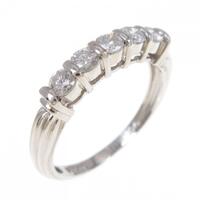 PT ハーフエタニティ ダイヤモンド リング 0.40CT
