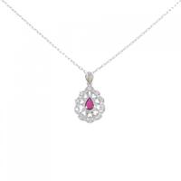 PT ルビー ネックレス 0.21CT