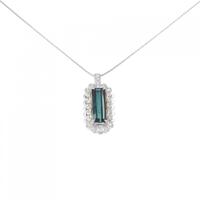 PT/K18YG トルマリン ネックレス 4.18CT