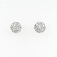 【リメイク】K18WG パヴェ ダイヤモンドピアス 1.04CT