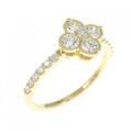 【新品】K18YG フラワー ダイヤモンド リング 0.501CT