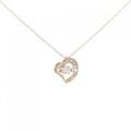 K18PG ハート ダイヤモンド ネックレス 0.06CT