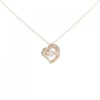 K18PG ハート ダイヤモンド ネックレス 0.06CT