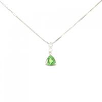 K18WG/750WG グリーンガーネット ネックレス 1.07CT